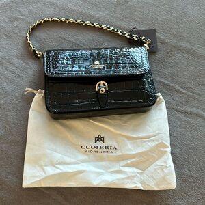 Beautiful black leather bag purchased in Florence